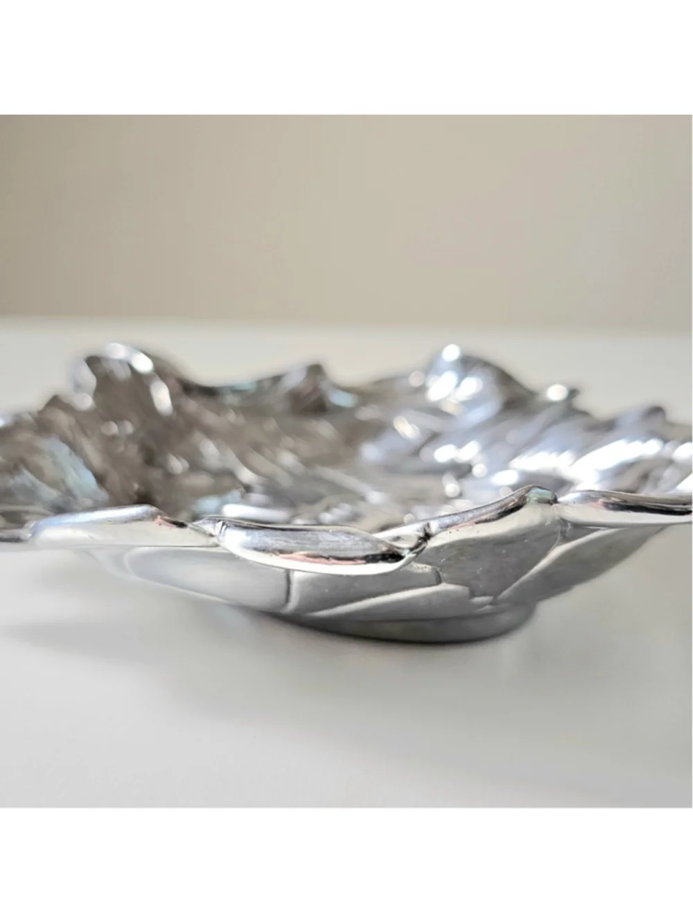 Vintage Fitz and Floyd Metal Artichoke Shaped Serving Dish Bowl Trinket Tray 7